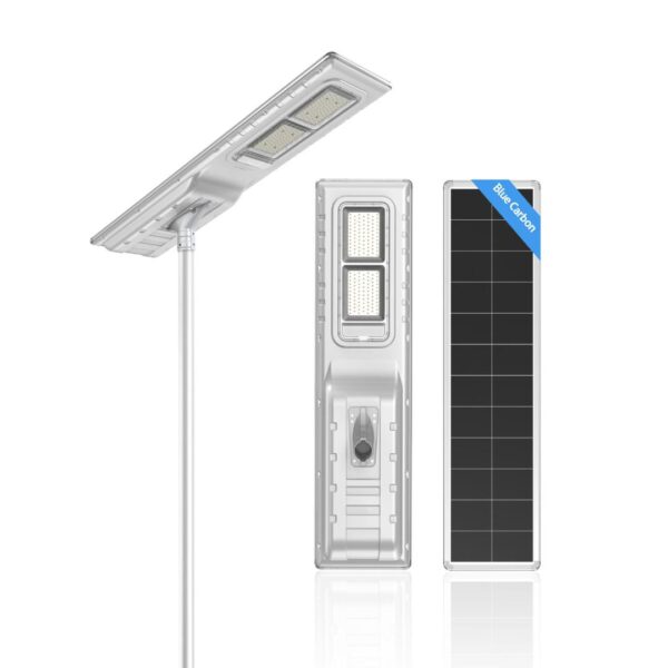 Blue Carbon 140W All-in-One Solar Street Light with integrated panel