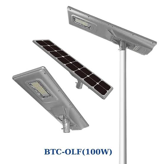 OLF All-in-One Solar Street Light with Built-in Panel and Lithium Battery for Outdoor Lighting